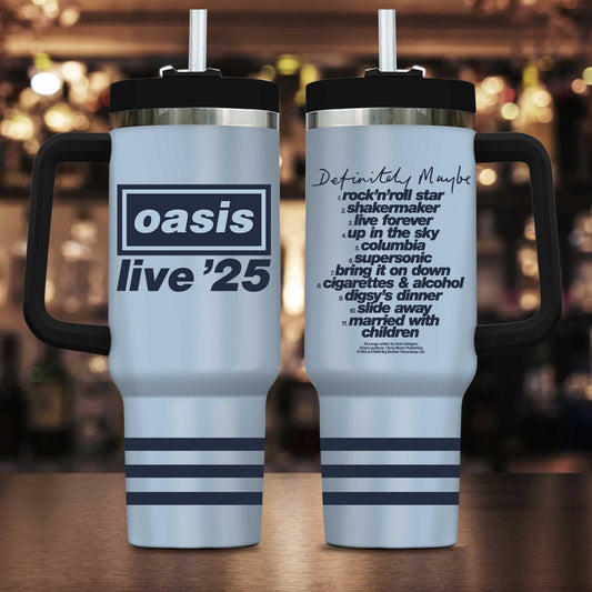 π Limited Edition Oasis βLive β25β London (Wembley Stadium) Blue Stanley Tumbler 40 OZ (100% off)