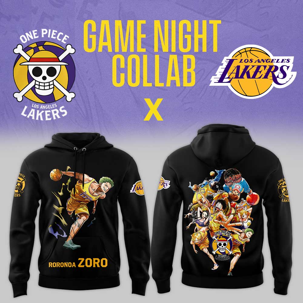 Zozo are joining the Lakers for One Piece Night V2 Black Hoodie | KQ75