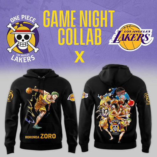 Zozo are joining the Lakers for One Piece Night V2 Black Hoodie | KQ75