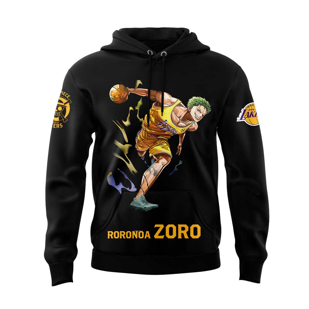 Zozo are joining the Lakers for One Piece Night V2 Black Hoodie | KQ75