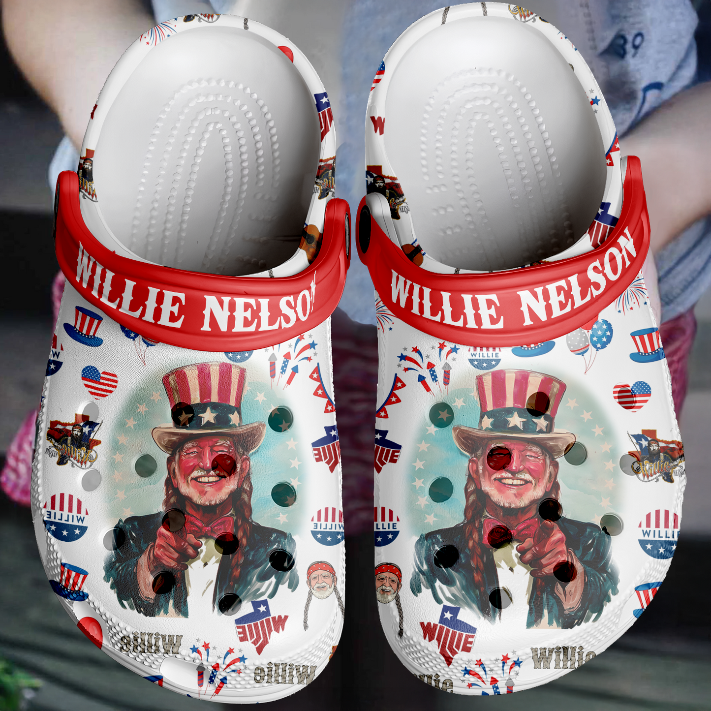Willie Nelson Music Crocs Crocband Clogs Shoes Comfortable For Men Women