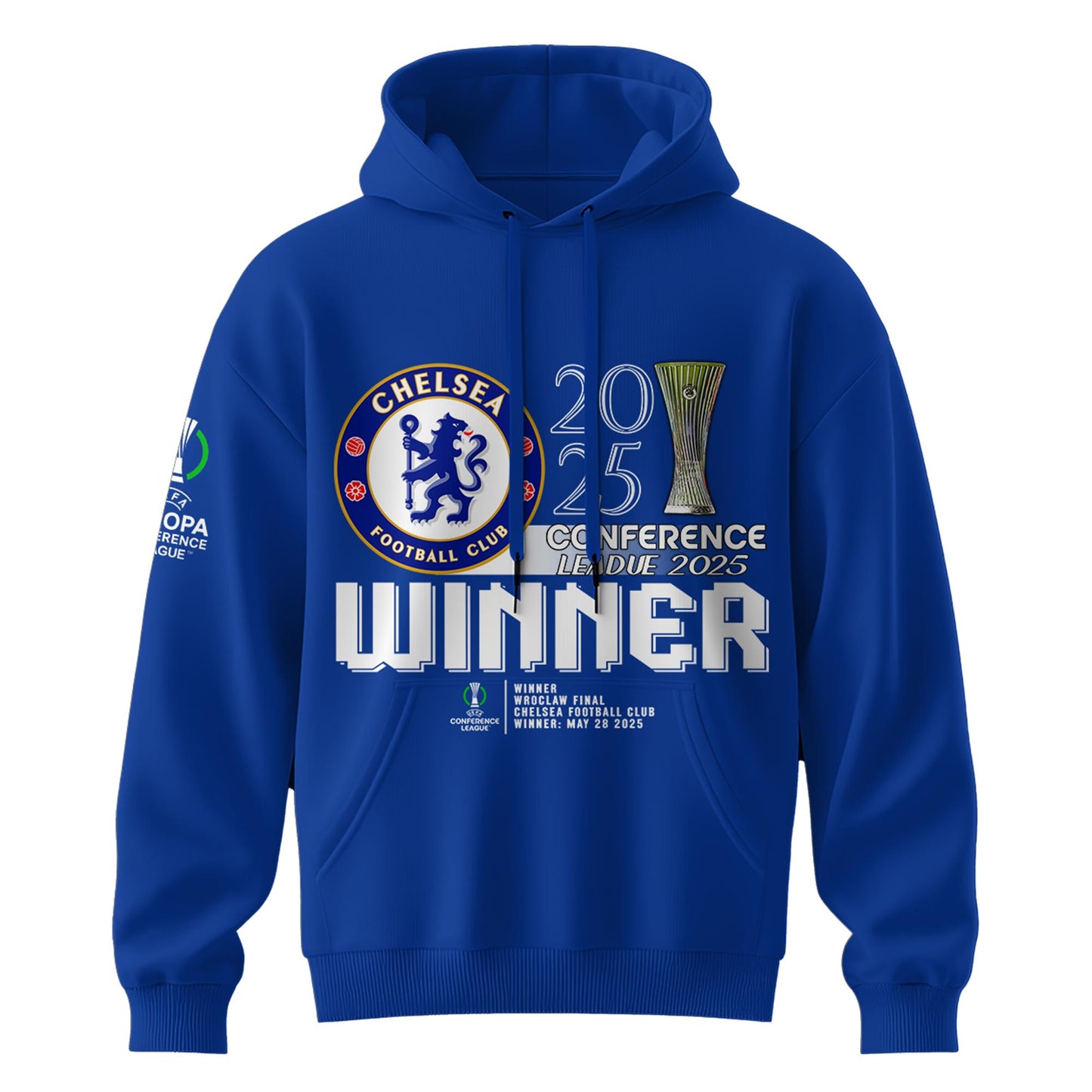 Chelsea FC 2025 Europe UEFA Conference League Champions Limited Edition Hoodie V2