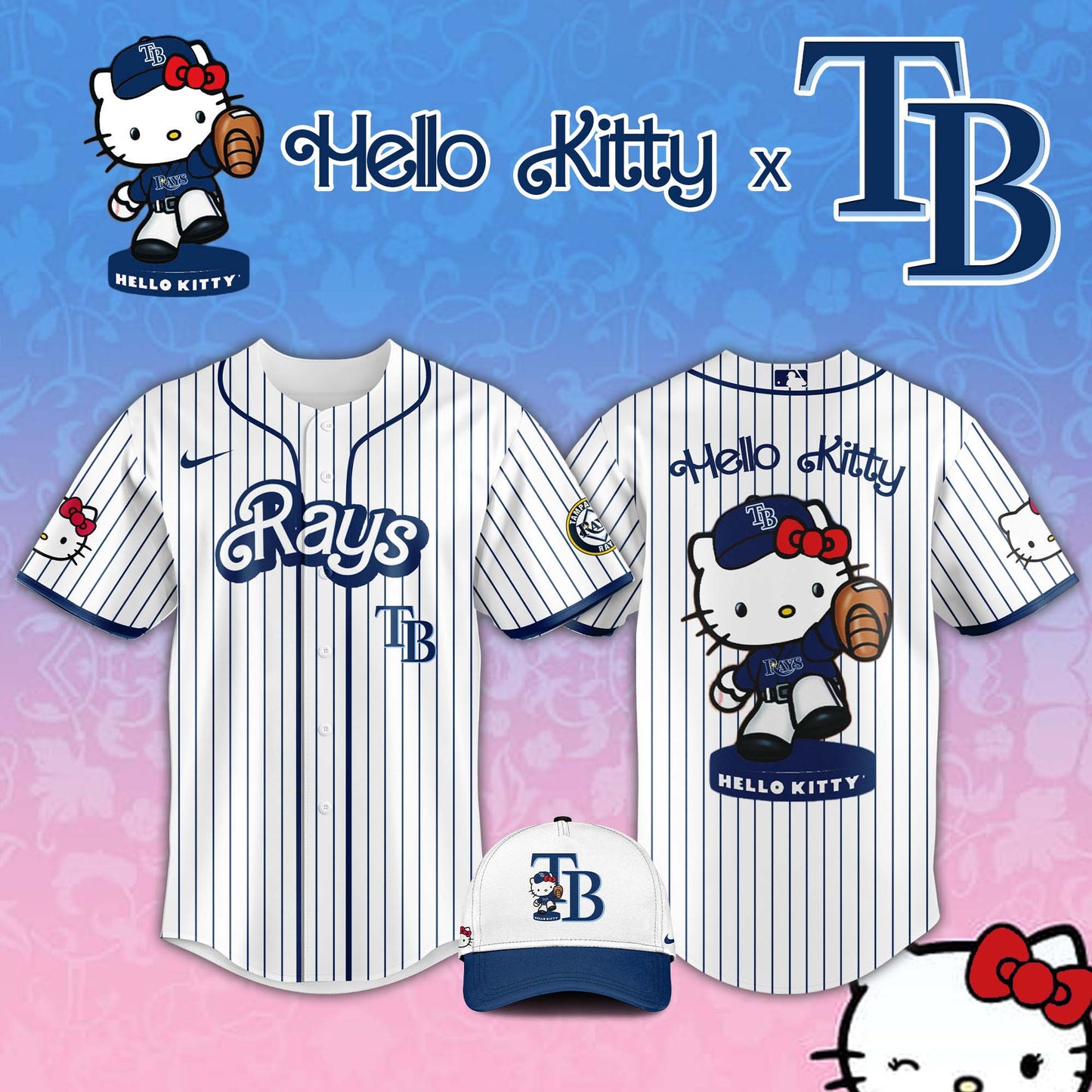 Tampa Bay Rays MLB x Hello Kitty Night Jersey Editions Limited