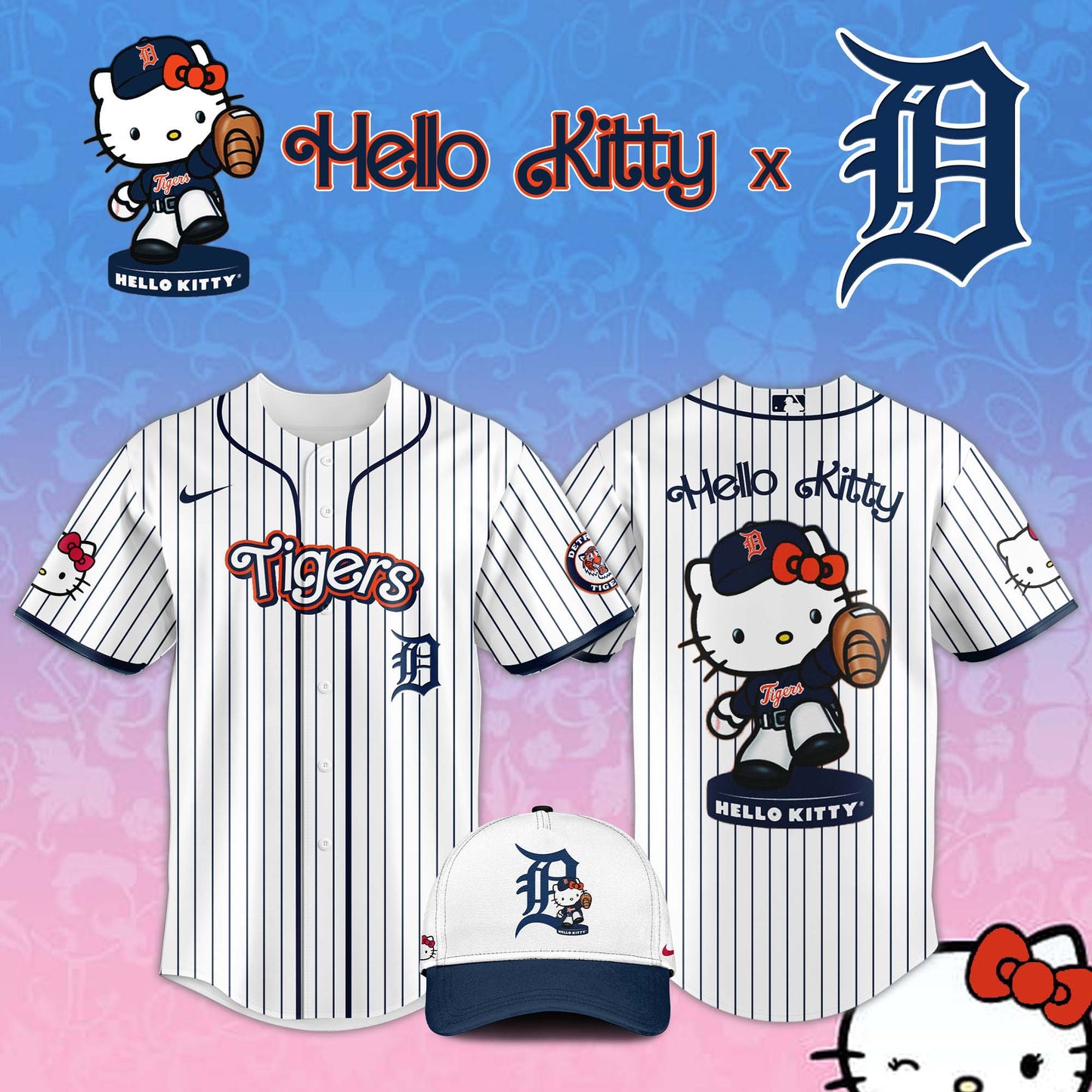 , Detroit Tigers MLB x Hello Kitty Night Jersey Editions Limited