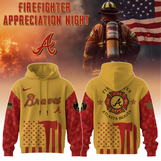 .          Atlanta Braves MLB x Firefighter Appreciation Night Special Edition Hoodie 2025