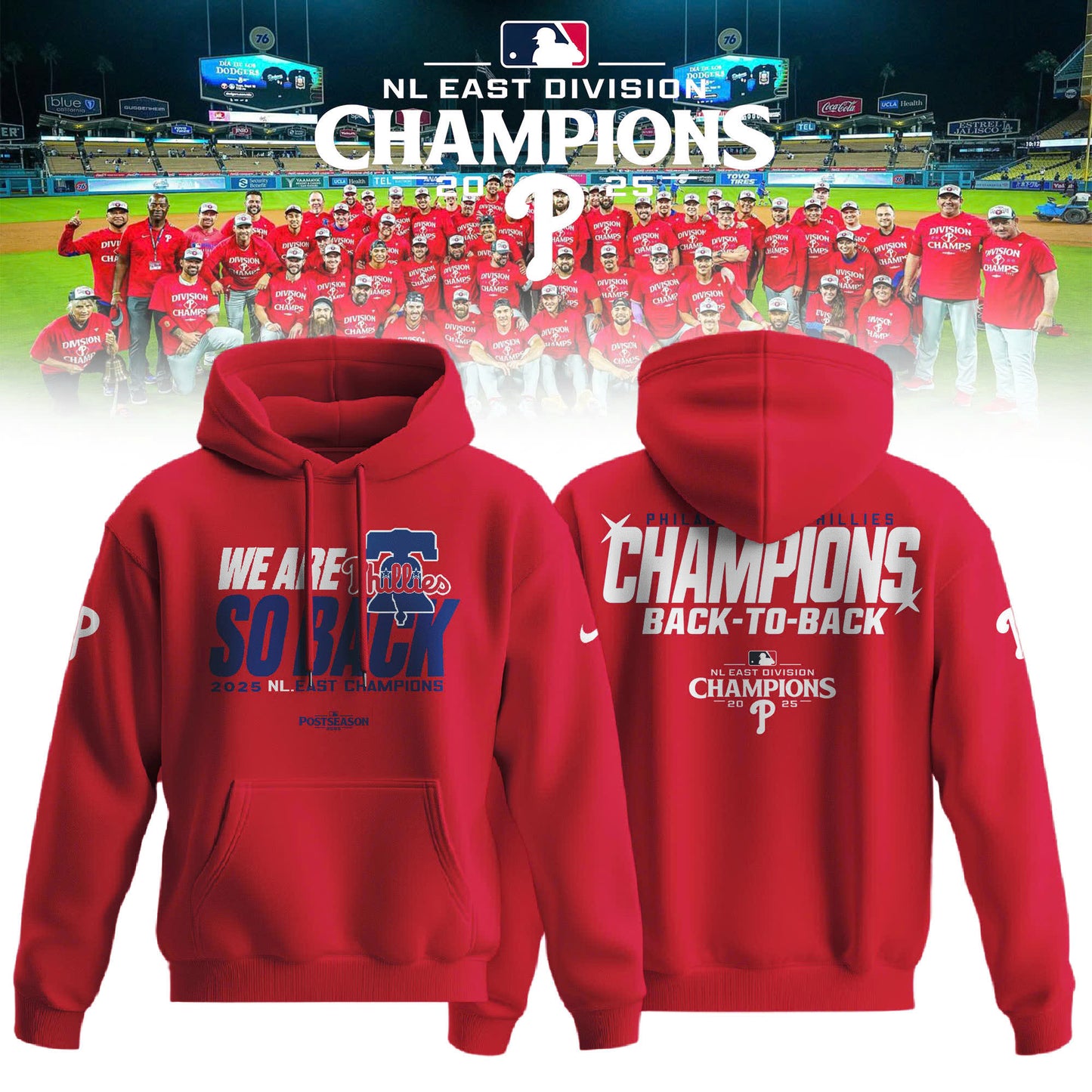 ..Philadelphia Phillies NL EAST CHAMPIONS Limited Hoodie v2