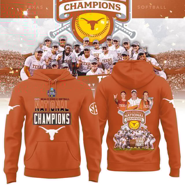 Texas Longhorns 2025 Women's Softball National Champions Hook 'Em 3D Apparel