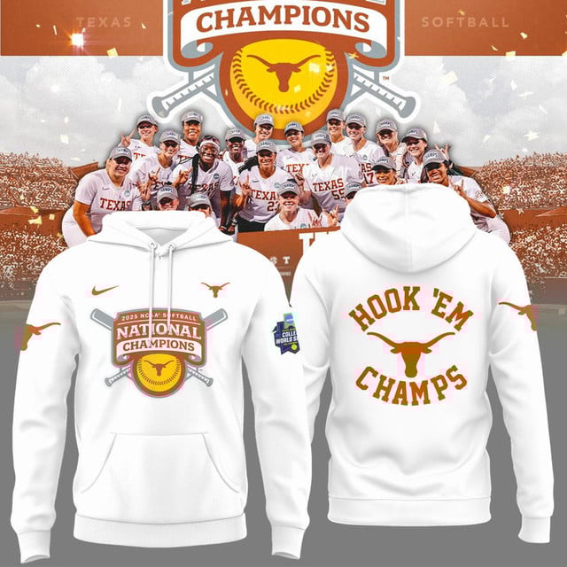 Texas Longhorns 2025 Women's Softball National Champions Hook 'Em 3D Apparel