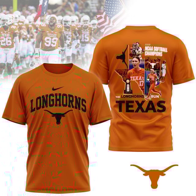 Texas Longhorns 2025 Women's Softball National Champions Hook 'Em 3D Apparel