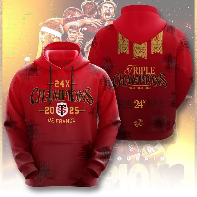 Stade Toulousain Champions 2025 Back to back to back 3D Apparel - QUA062