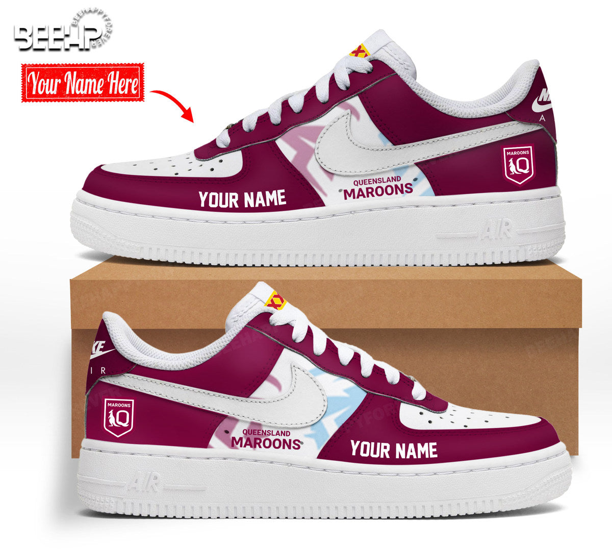 Queensland Maroons AF1 Sneakers