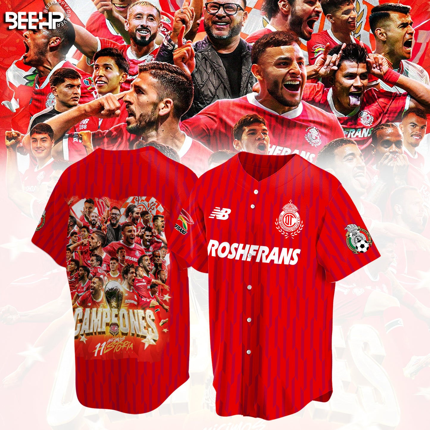 Toluca Campeón 2025 Liga MX Hoodie