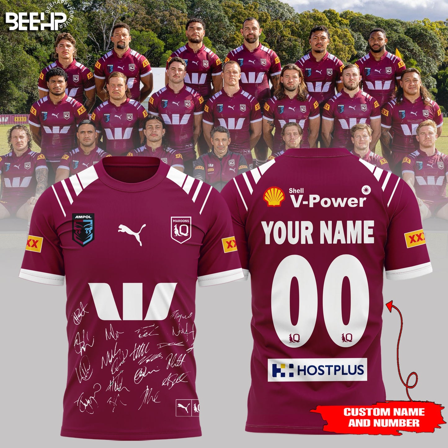 Queensland Maroons State Of Origin 2025 Champions T-Shirt