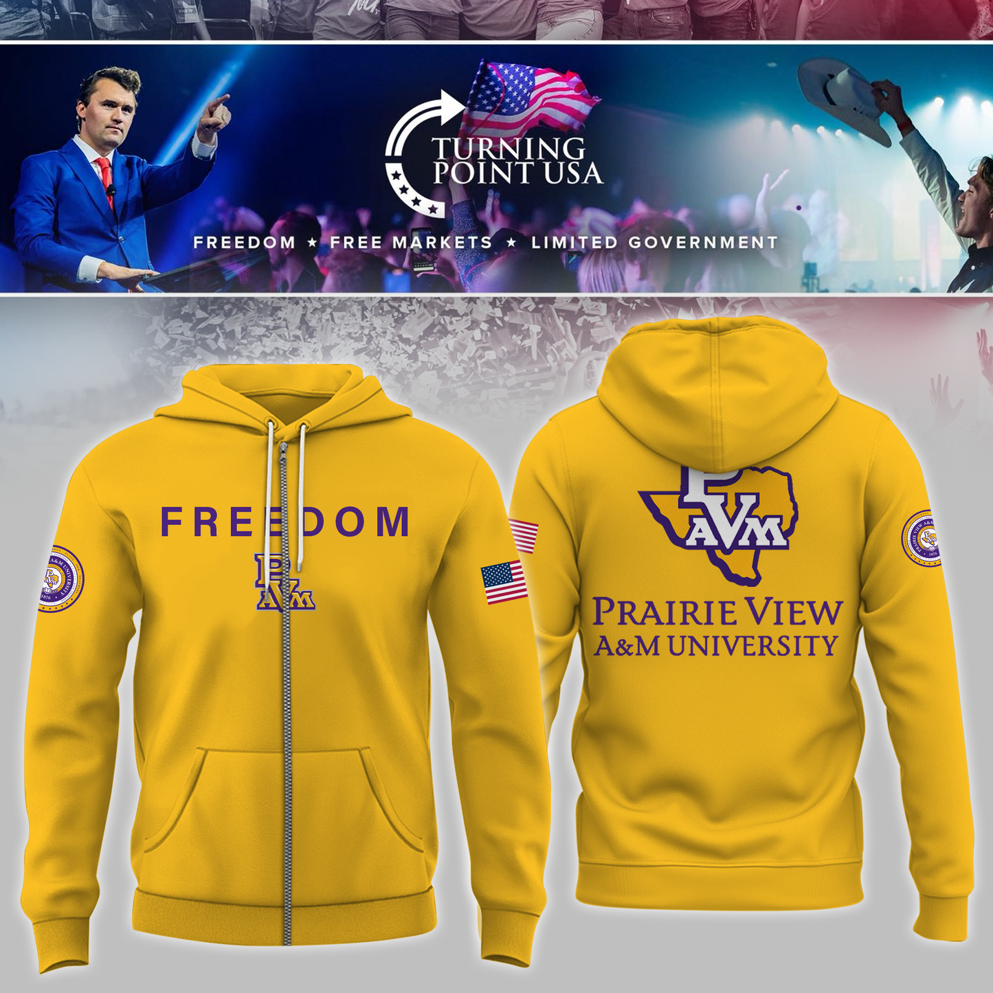 Prairie View University x Turning Point USA Zip Hoodie
