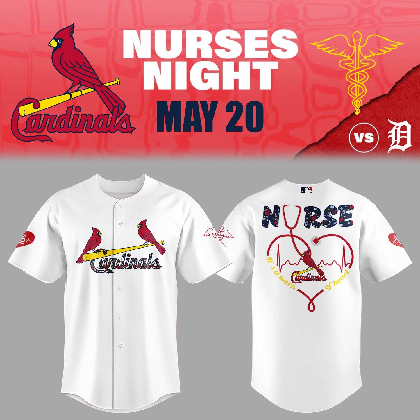 St. Louis Cardinals NURSES Baseball Jersey