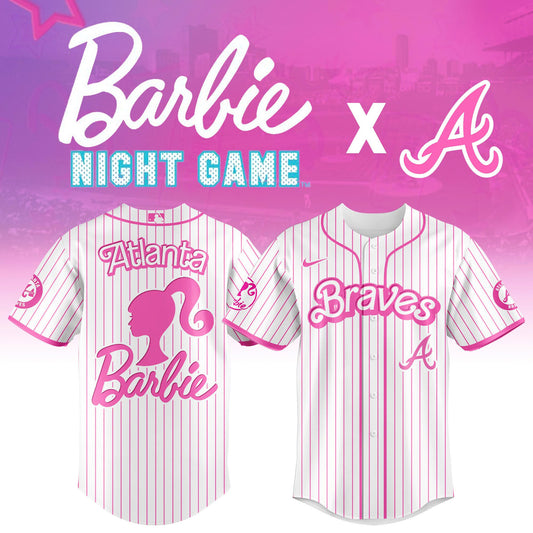 .    Atlanta   Braves MLB x Barbie Night Game Limited Edition Jersey 2025 v1