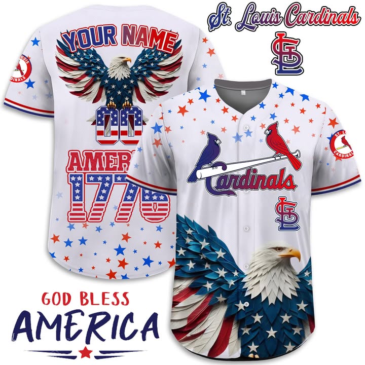 St.Louis Cardinals x Happy Independence Day Jersey Limited 2025-3D Baseball Jersey