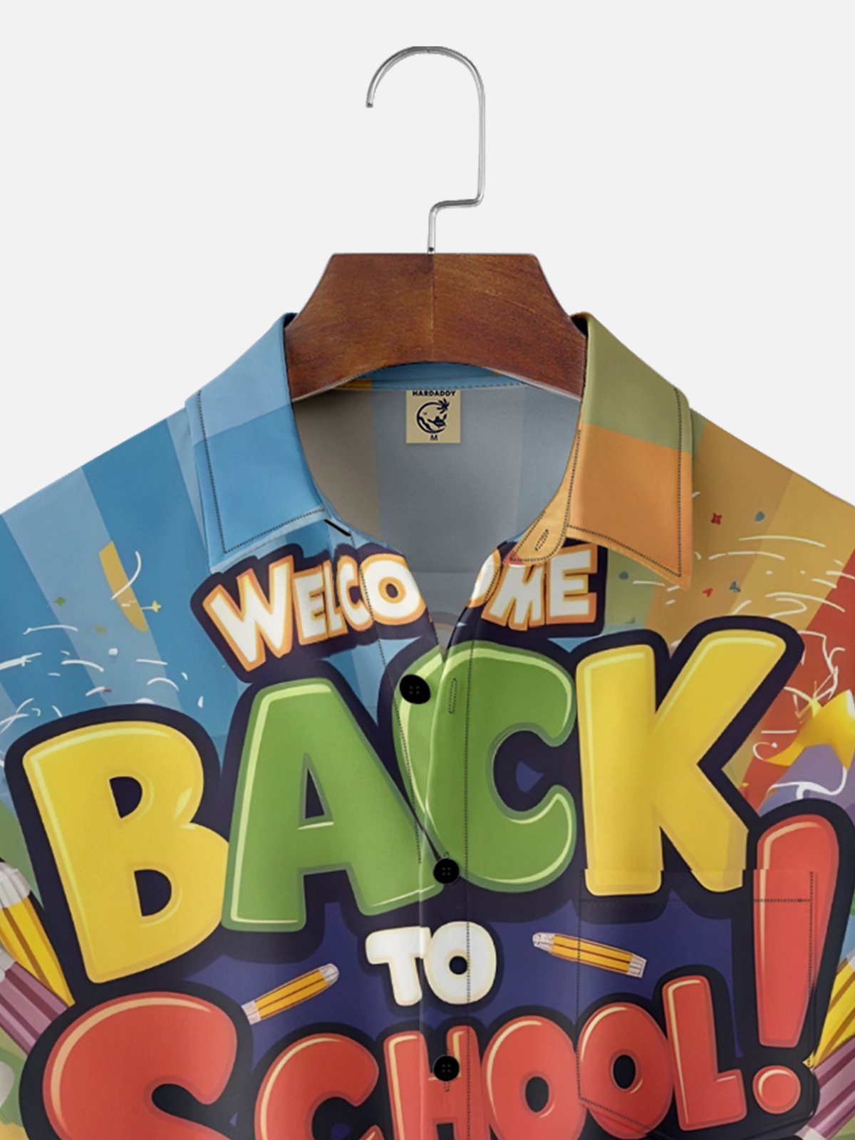 Tall Size Moisture-wicking Back to School Chest Pocket Casual Shirt-Yellow