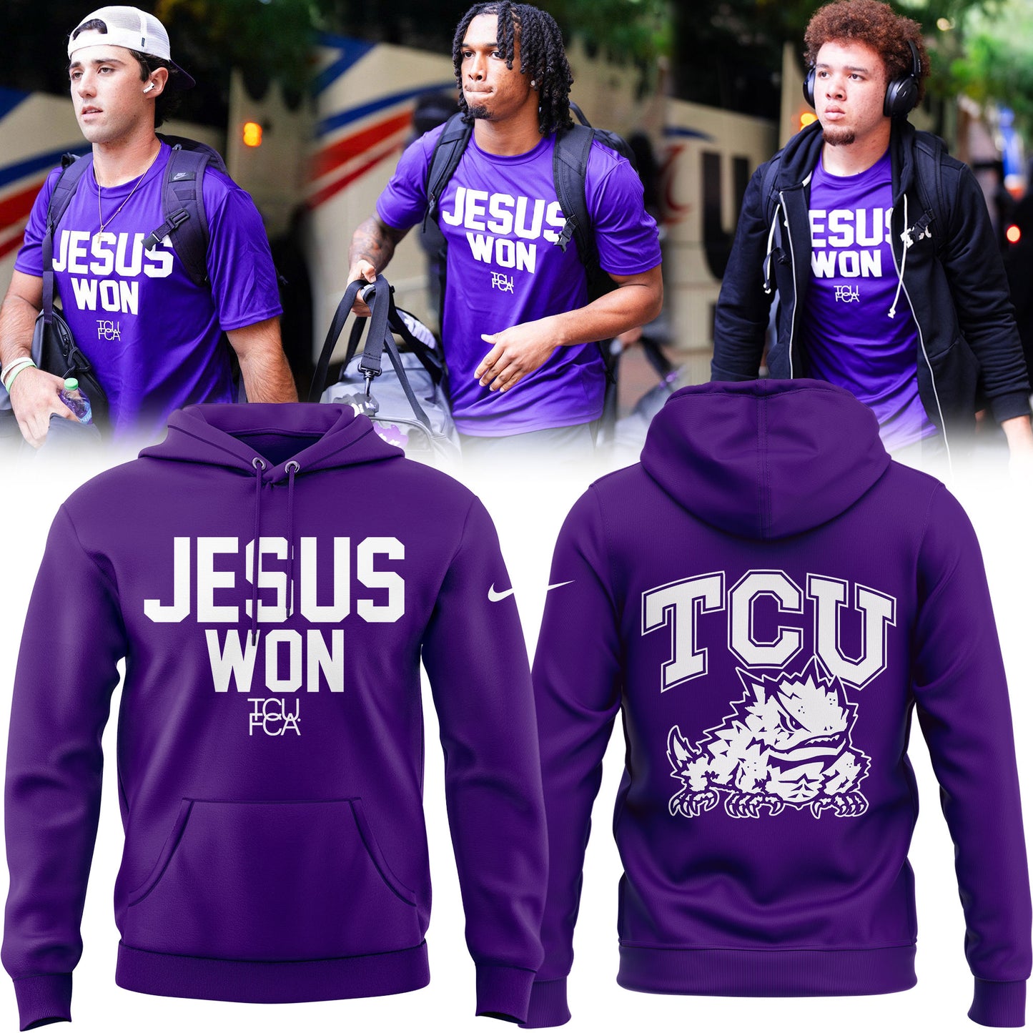 TCU Horned Frogs football x Jesus Won Limited Edition Hoodie 2025