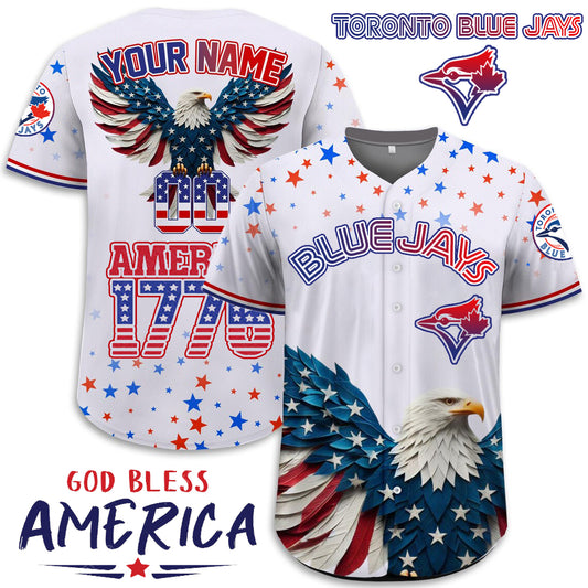 Toronto Blue Jays x Happy Independence Day Jersey Limited 2025-3D Baseball Jersey