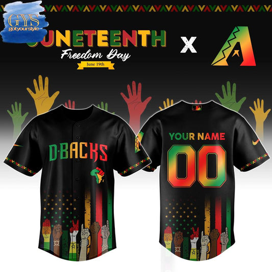 Arizona Diamondbacks MLB x Juneteenth Freedom Day Baseball Jersey - Gotyourstyle