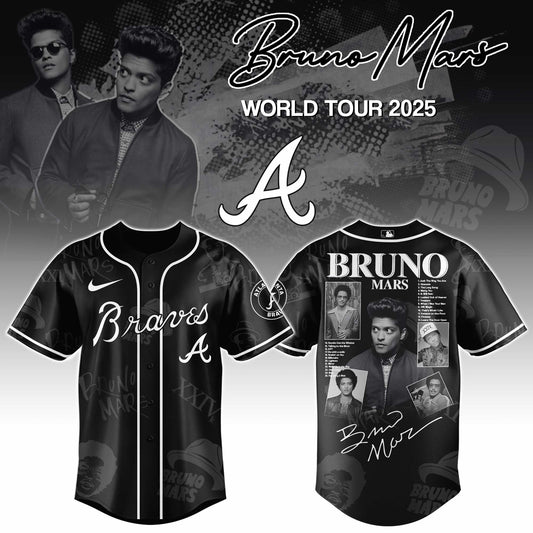 A Braves x Bruno Mars at Park MGM  2025 Jersey Editions Limited +Selling Out Fast