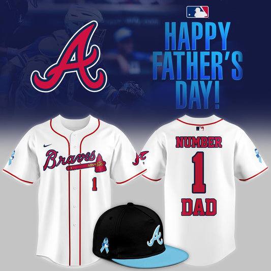 Atlanta Braves 2025 Fathers Day Number One Dad Limited Jersey