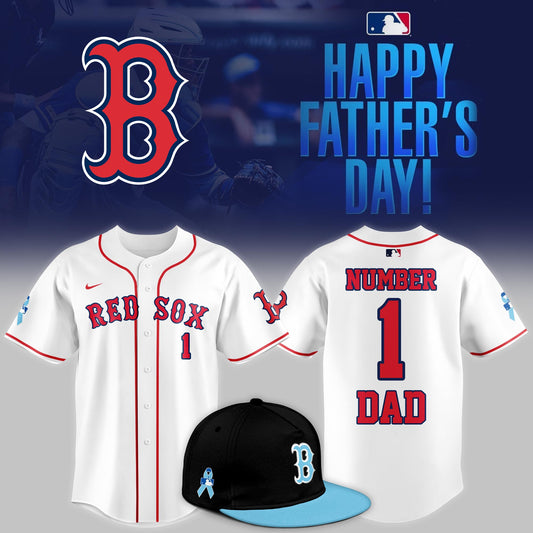 Boston Red Sox 2025 Fathers Day Number 1 Dad Limited Jersey