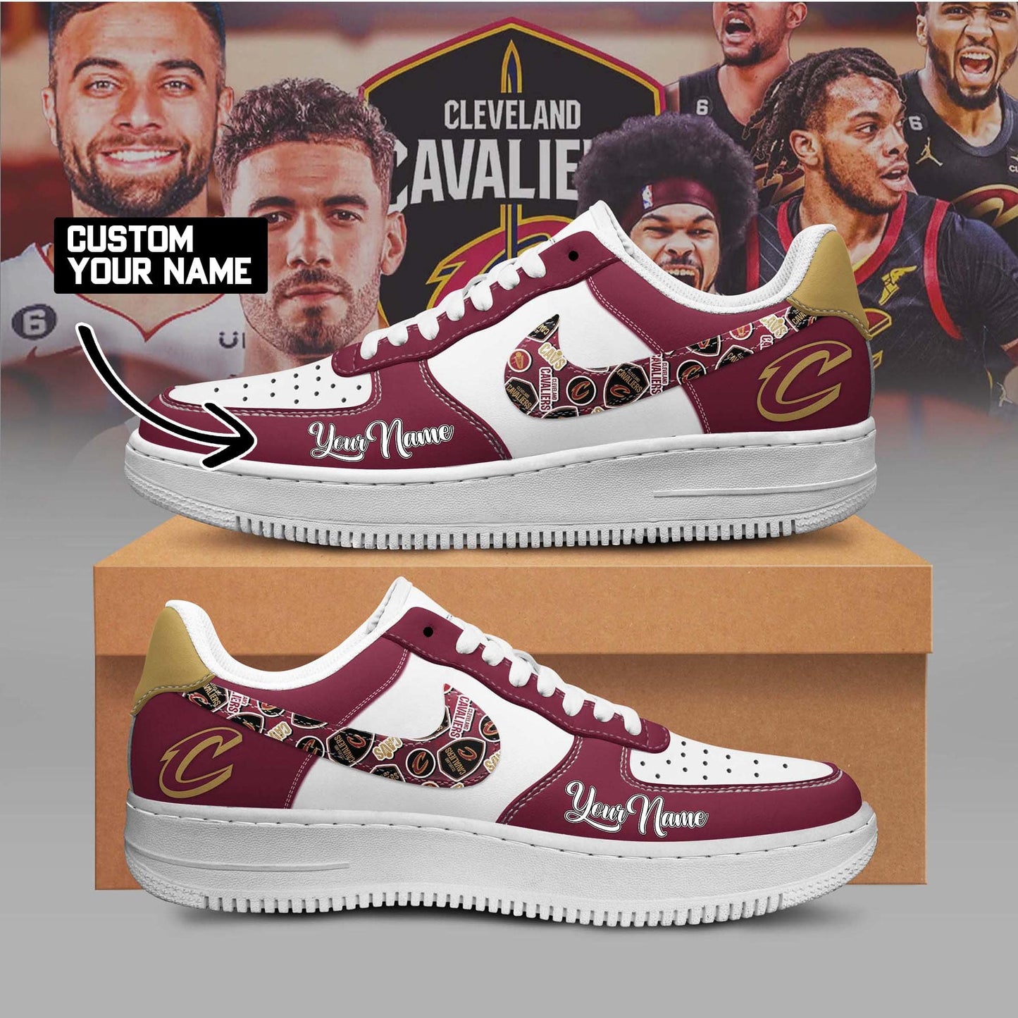 Cleveland Cavaliers - Air Force 1 shoes | WJ31
