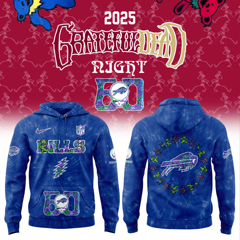Buffalo Bills Grateful Dead 60th Anniversary Combo Hoodie