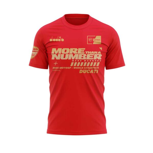 “MORE THAN A NUMBER” Marc Marquez World Champion 2025 Combo Gold Tshirt | Jogger | Cap