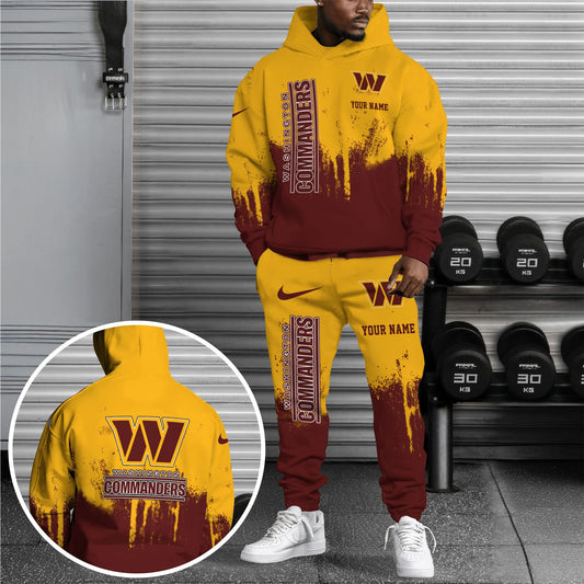 Washington Commanders Hoodie Sweatpants Set,Custom Hoodie,Sport Hoodie Sweatpants Set,Sport Gifts FOR Fan RN60
