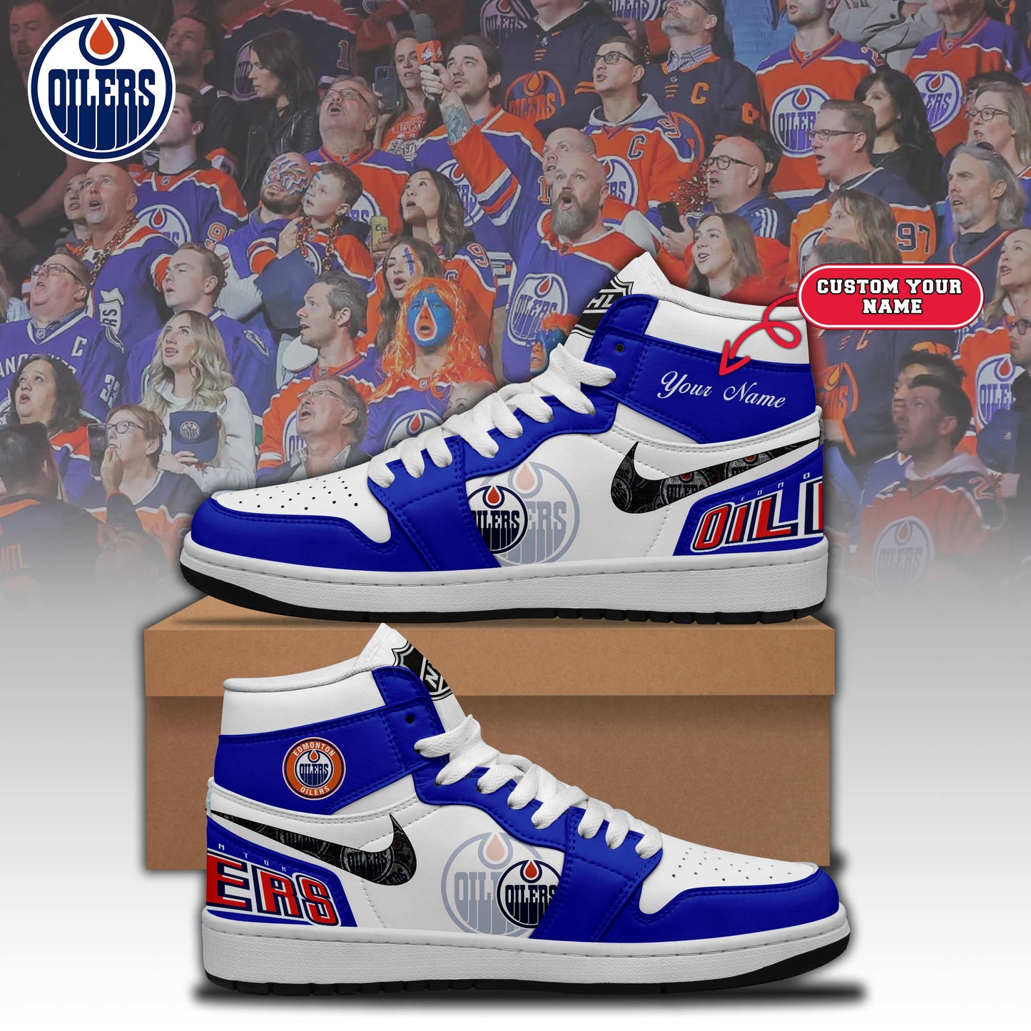 Edmonton Oilers Nike AJ 1 NHL Edition Limited V2