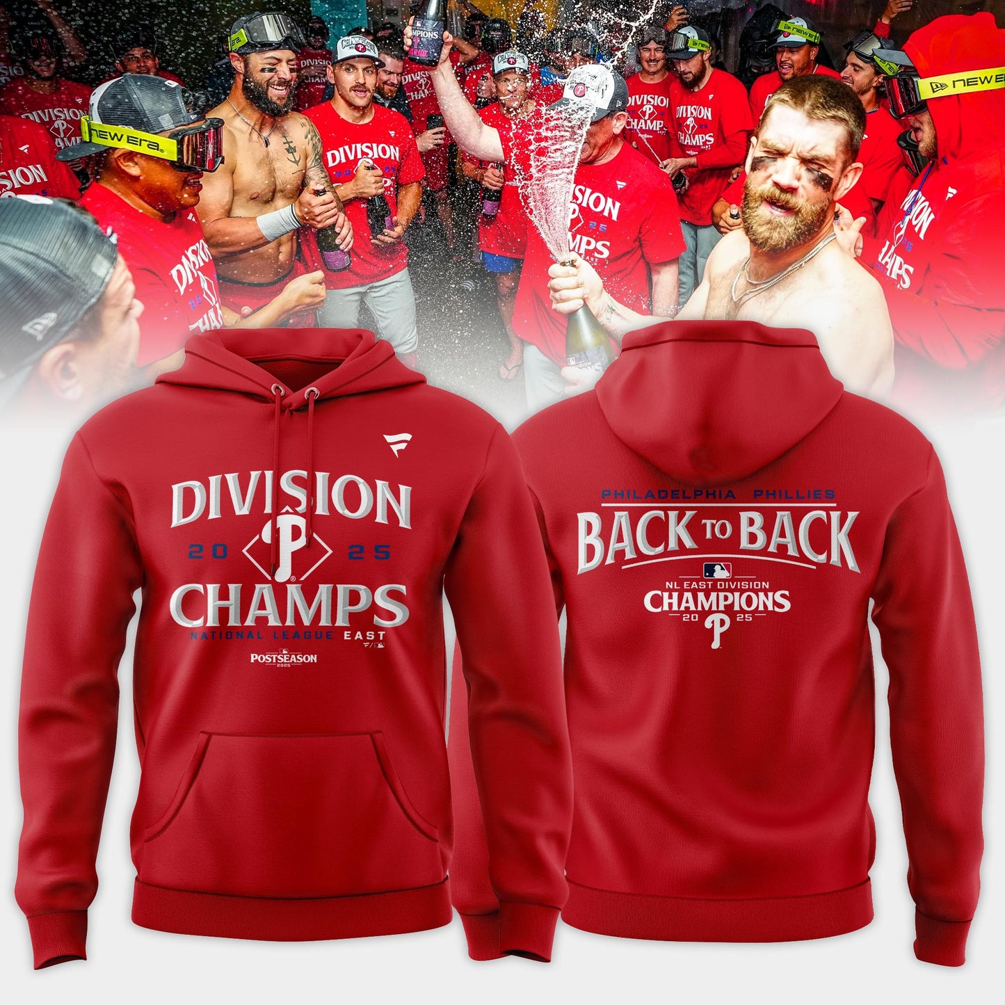 _ Philadelphia Phillies 2025 NL East Division Champions Locker Room Hoodie