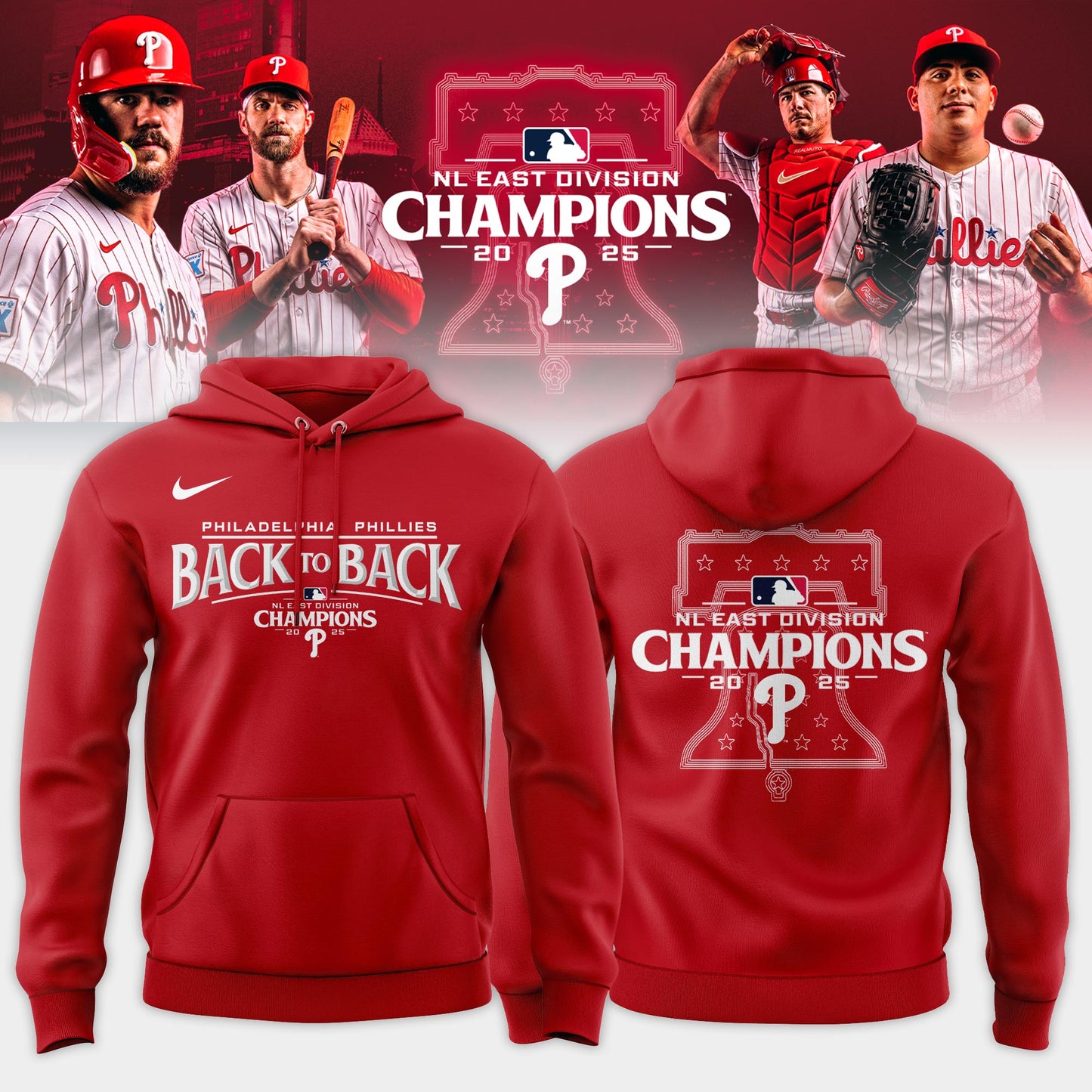 _ Philadelphia Phillies 2025 NL East Division Champions Limited Hoodie