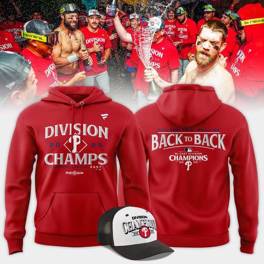 _ Philadelphia Phillies 2025 NL East Division Champions Locker Room Hoodie