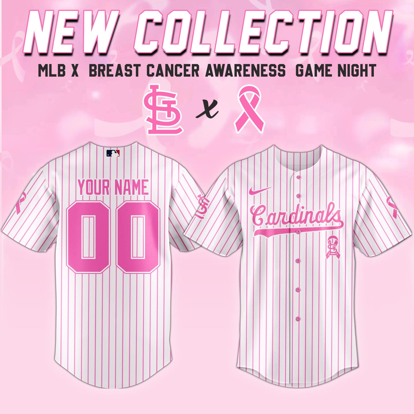 St.Louis Cardinals x Breast Cancer Awareness Game Night Jersey Editons Limited