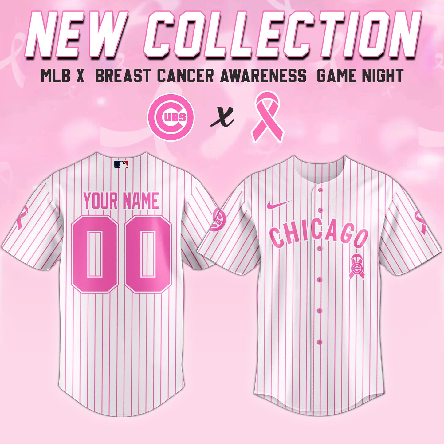 Chicago Cubs x Breast Cancer Awareness Game Night Jersey Editons Limited