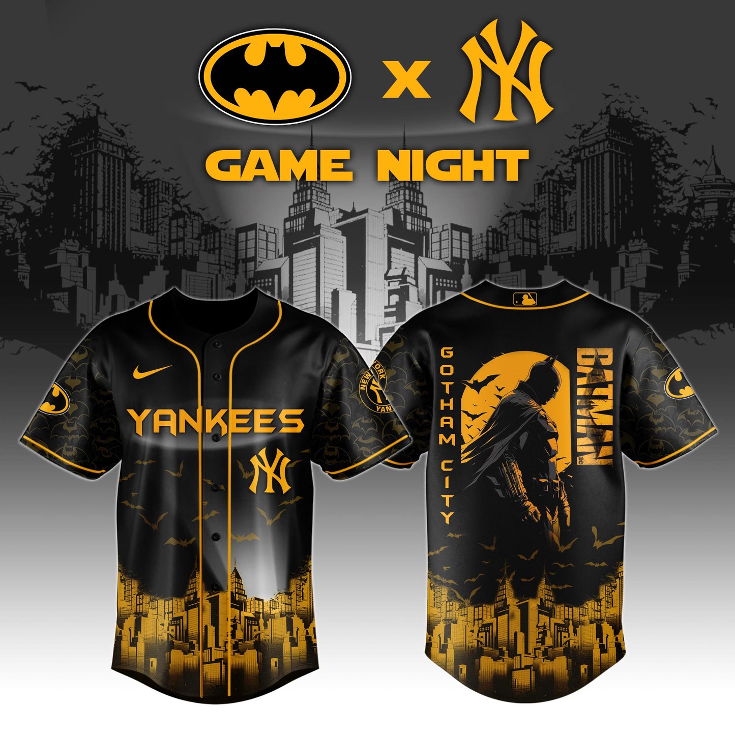 .New York Yankees x DC Batman Game Night Special Edition Jersey