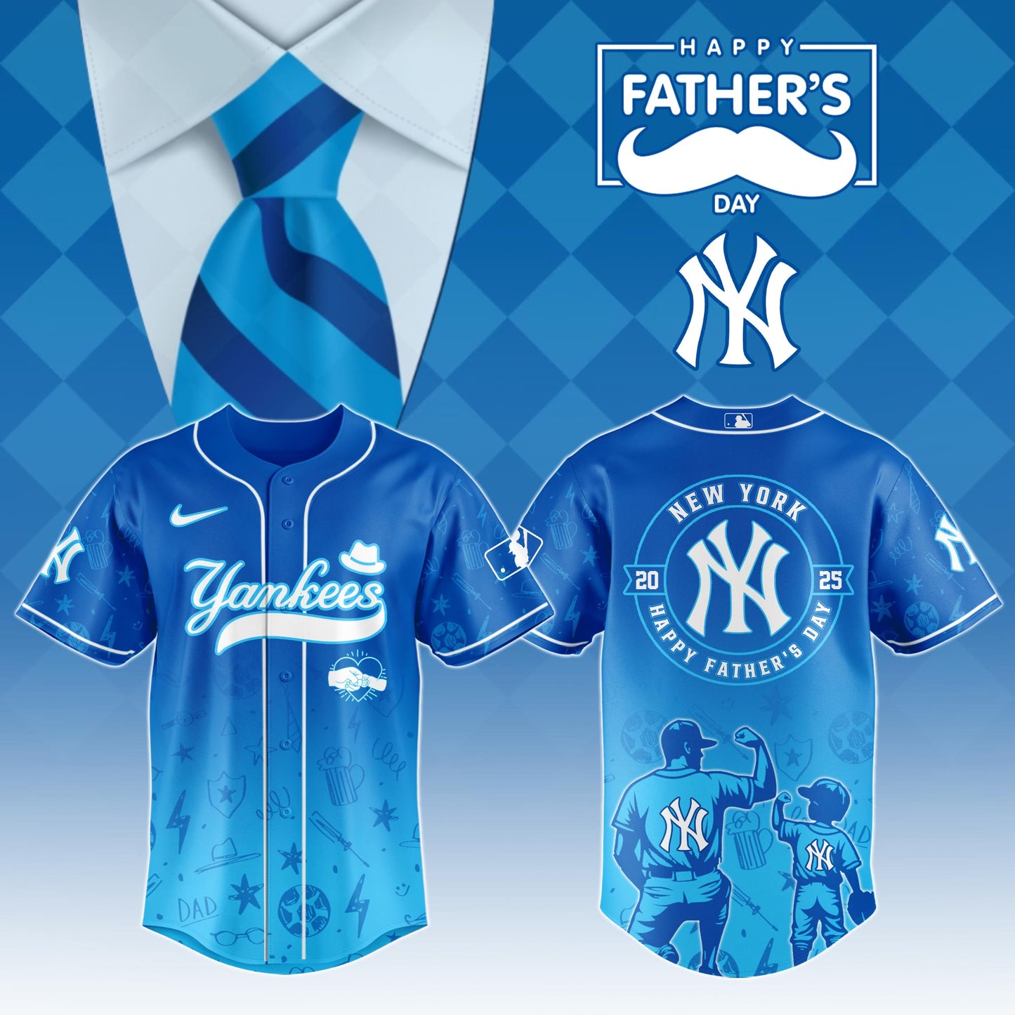 .New York Yankees Special Father's Day Limited Edition Jersey