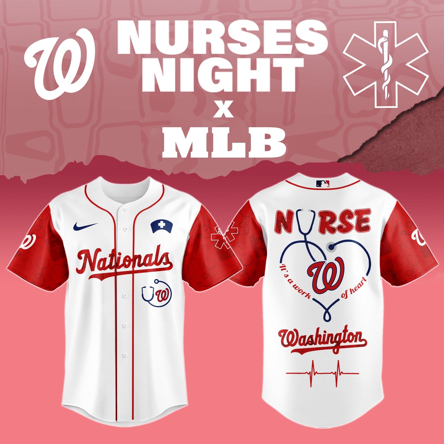 Washington Nationals Nurses Game Night Special Edition Jersey
