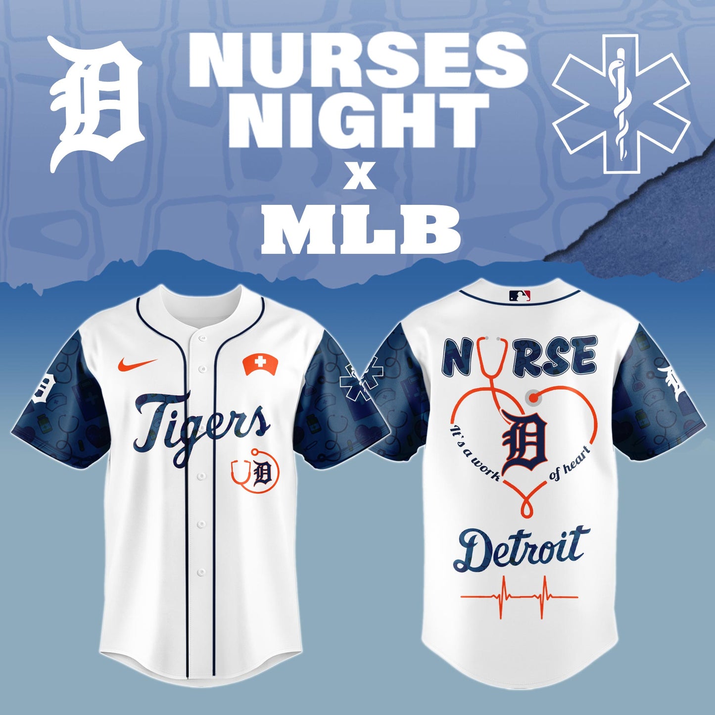 Detroit Tigers Nurses Game Night Special Edition Jersey