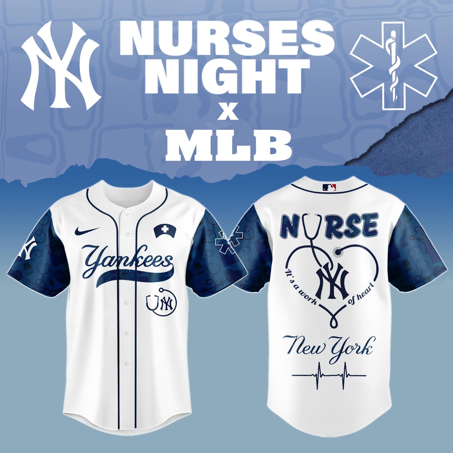 .New York Yankees Nurses Game Night Special Edition Jersey