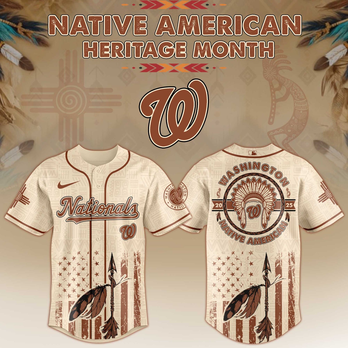 Washington Nationals x Native American Heritage Month Limited Edition Jersey 2025