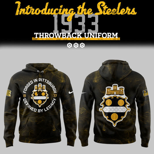 Steeler Nation Shirt - Pittsburgh Steelers Football 1933 Legacy Smocke Hoodie