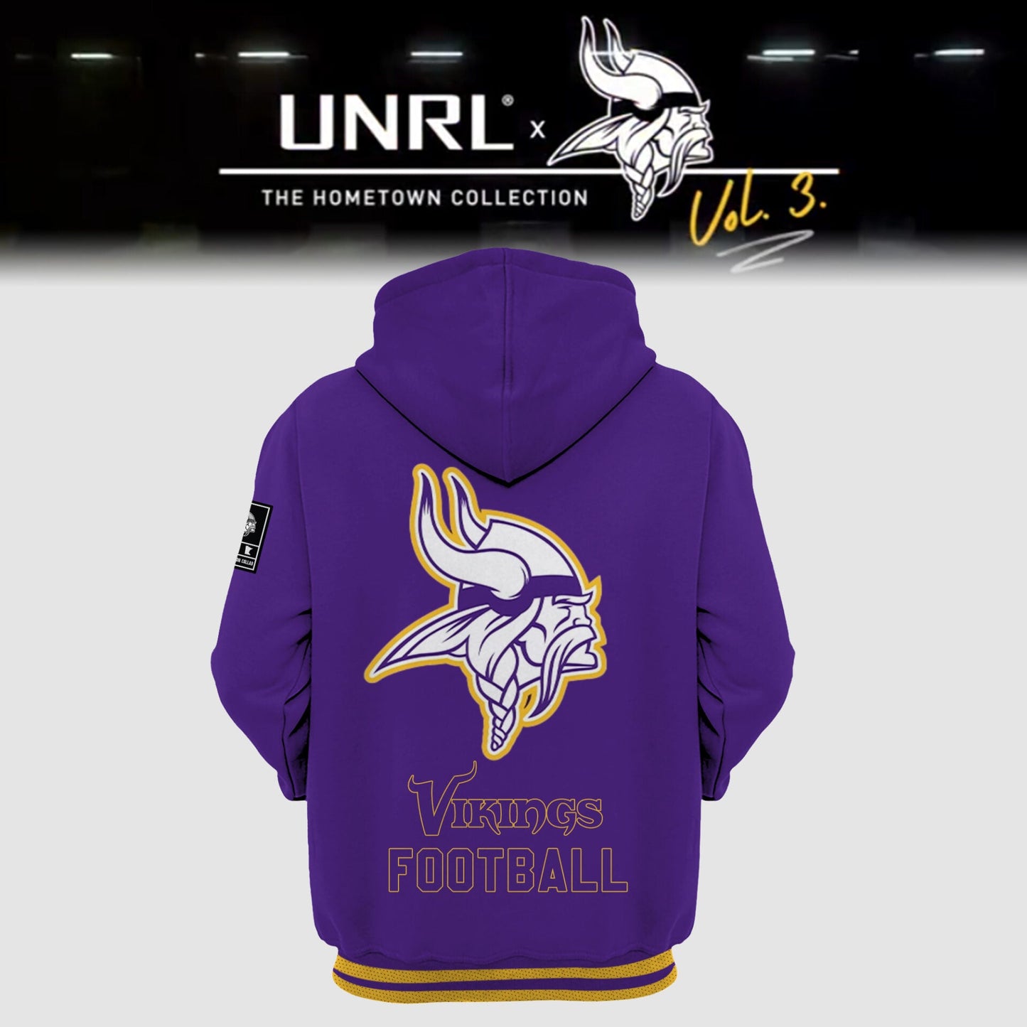 Premium Minnesota Vikings Merch - Minnesota Vikings Football 2025 Limited Edition “Winter Warrior” - UNRL Vol 3 Hoodie - Gear Up For Game Day