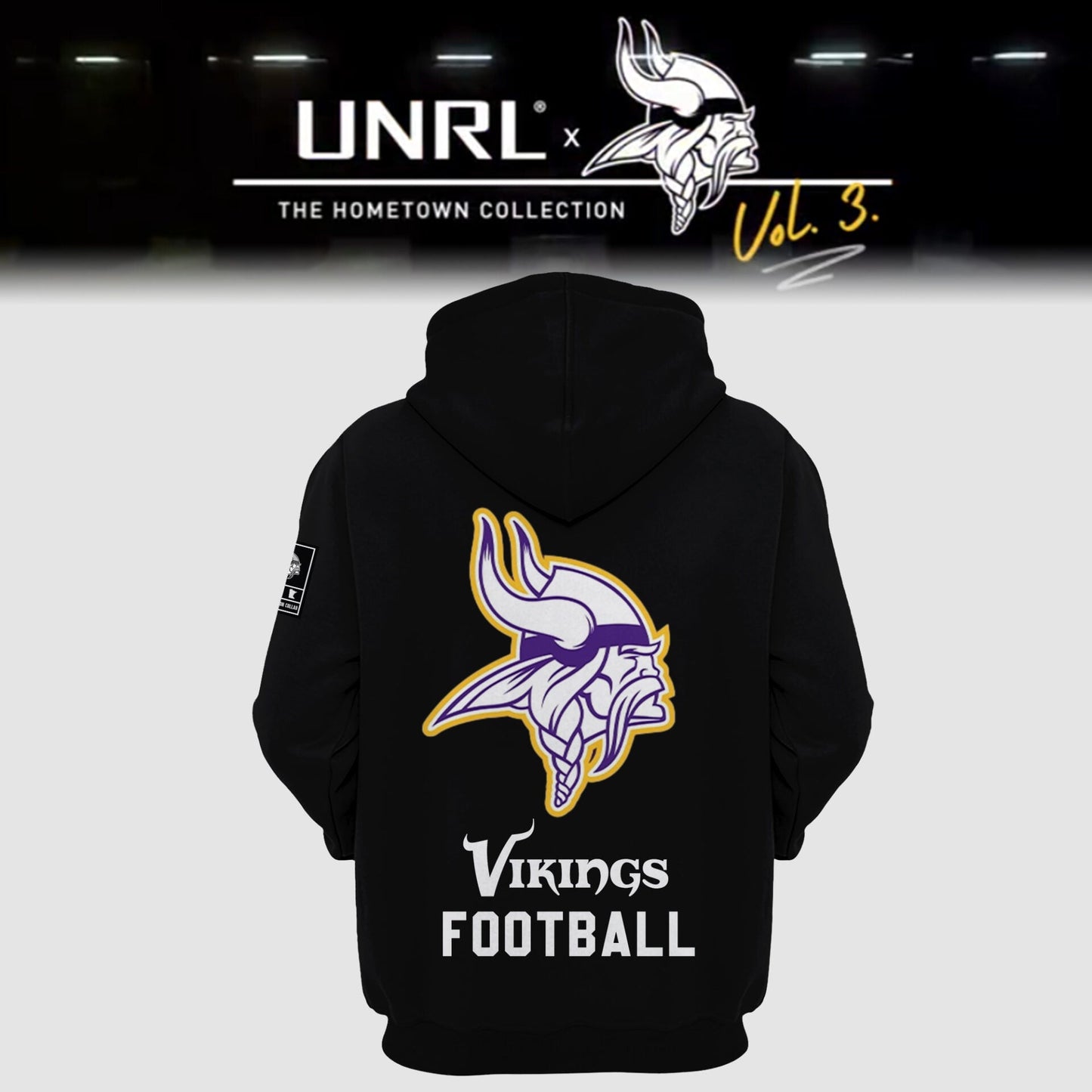 Premium Minnesota Vikings Merch - Minnesota Vikings Football 2025 Limited Edition “Winter Warrior” - UNRL Vol 3 Hoodie - Gear Up For Game Day