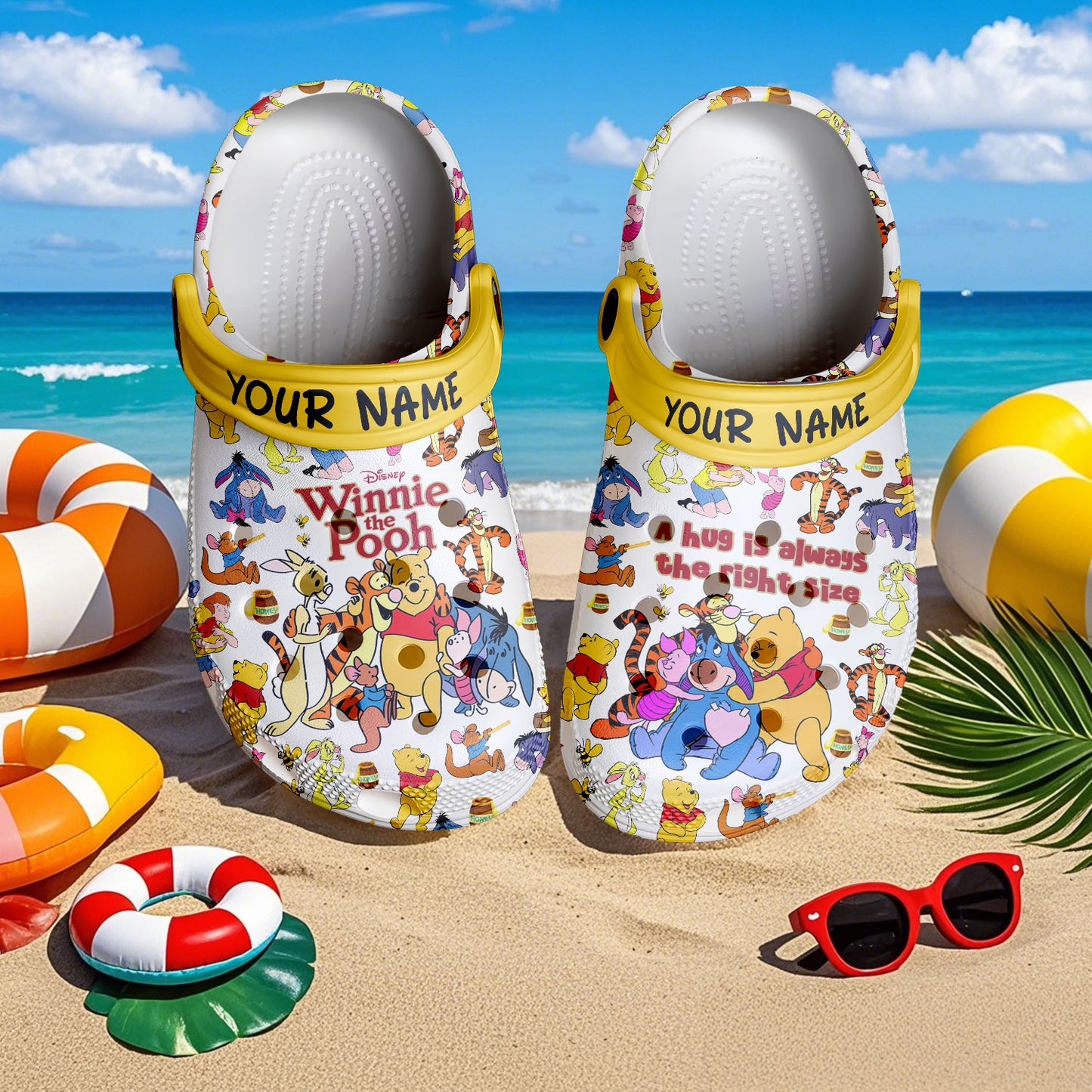 Winnie The Pooh Crocs Crocband Clogs Shoes Comfortable For Men Women
