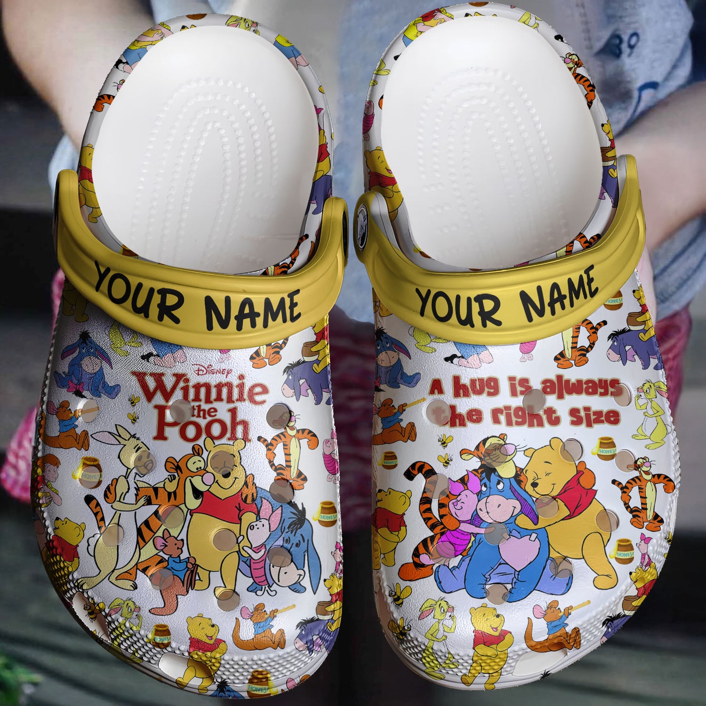 Winnie The Pooh Crocs Crocband Clogs Shoes Comfortable For Men Women