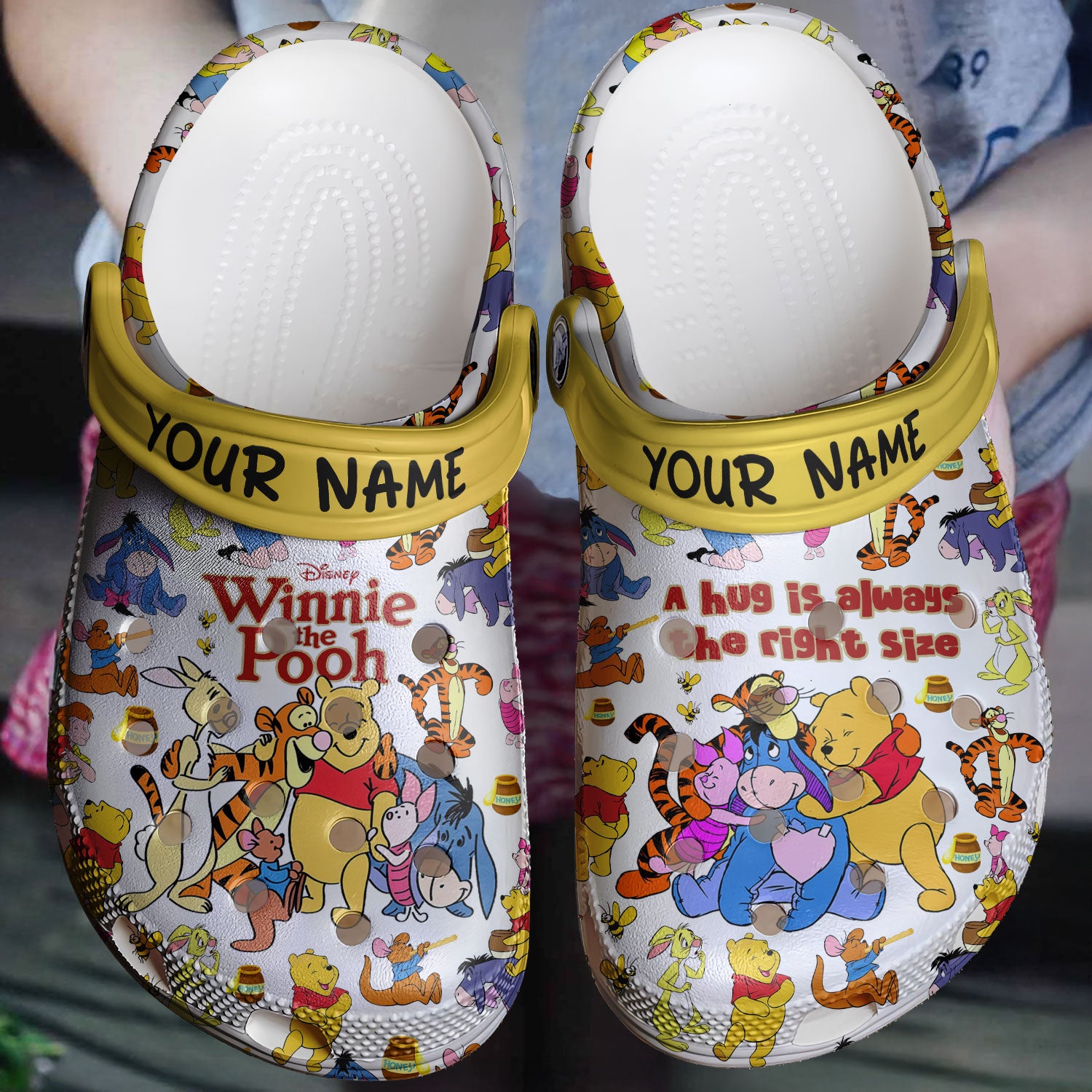 Winnie The Pooh Crocs Crocband Clogs Shoes Comfortable For Men Women